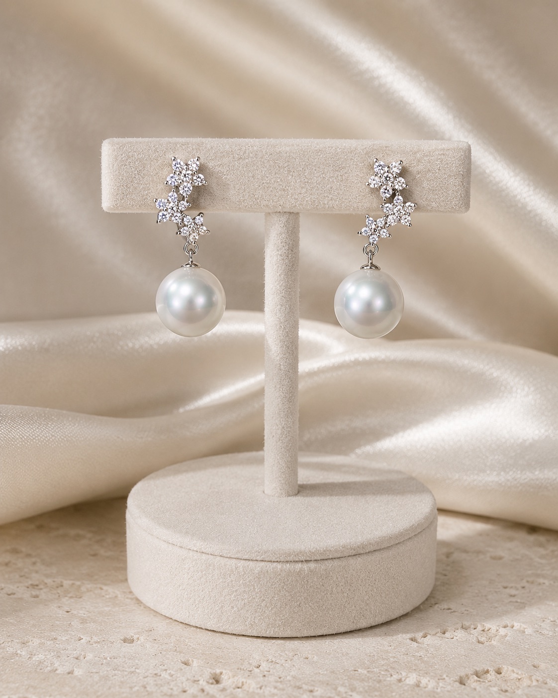 The Alexandra Cluster Freshwater Pearl Earrings